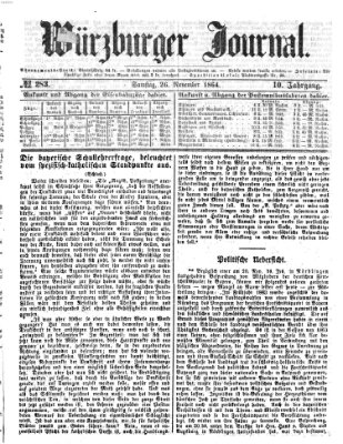 Würzburger Journal Samstag 26. November 1864