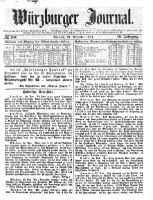 Würzburger Journal Mittwoch 30. November 1864