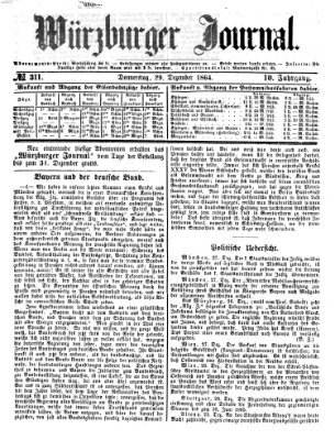 Würzburger Journal Donnerstag 29. Dezember 1864