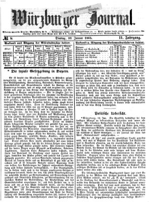 Würzburger Journal Dienstag 10. Januar 1865