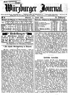 Würzburger Journal Mittwoch 11. Januar 1865