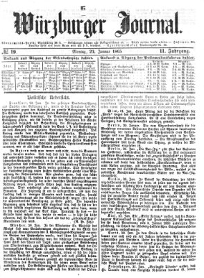 Würzburger Journal Montag 23. Januar 1865