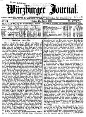 Würzburger Journal Freitag 27. Januar 1865