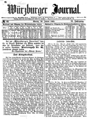 Würzburger Journal Montag 30. Januar 1865