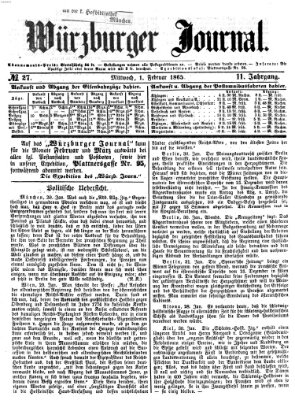 Würzburger Journal Mittwoch 1. Februar 1865