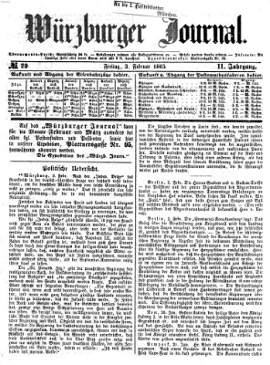 Würzburger Journal Freitag 3. Februar 1865