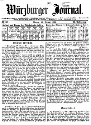 Würzburger Journal Montag 13. Februar 1865