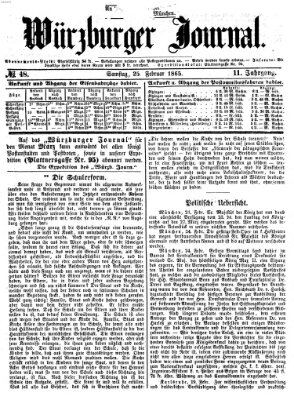 Würzburger Journal Samstag 25. Februar 1865