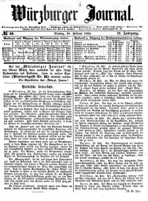 Würzburger Journal Dienstag 28. Februar 1865