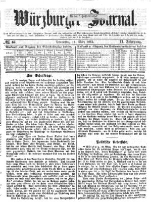 Würzburger Journal Donnerstag 16. März 1865