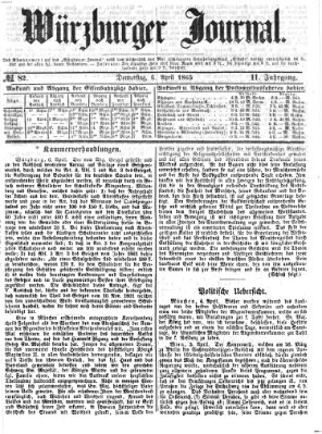 Würzburger Journal Donnerstag 6. April 1865