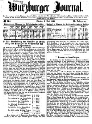 Würzburger Journal Dienstag 2. Mai 1865