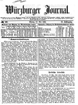 Würzburger Journal Montag 22. Mai 1865