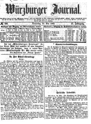 Würzburger Journal Donnerstag 25. Mai 1865