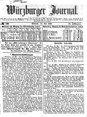 Würzburger Journal Mittwoch 31. Mai 1865