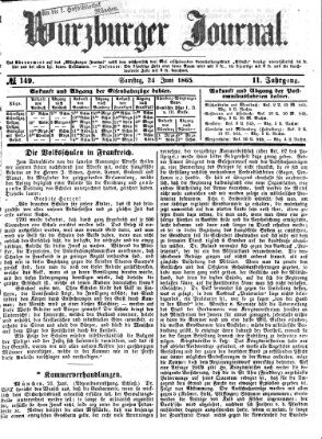 Würzburger Journal Samstag 24. Juni 1865