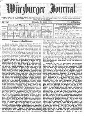 Würzburger Journal Mittwoch 28. Juni 1865