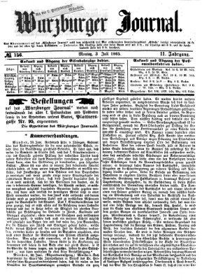 Würzburger Journal Montag 3. Juli 1865