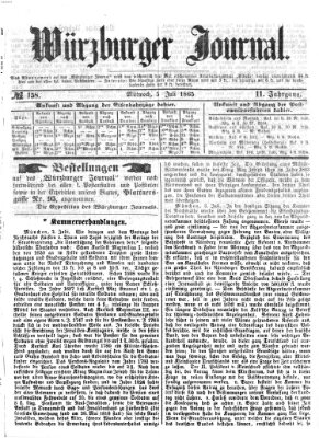 Würzburger Journal Mittwoch 5. Juli 1865