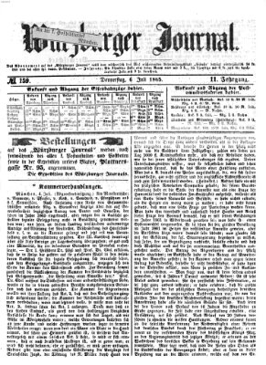 Würzburger Journal Donnerstag 6. Juli 1865