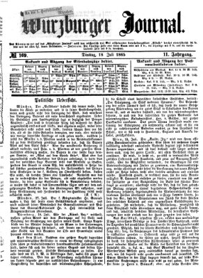 Würzburger Journal Dienstag 18. Juli 1865