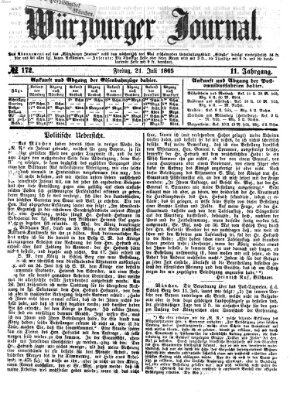 Würzburger Journal Freitag 21. Juli 1865