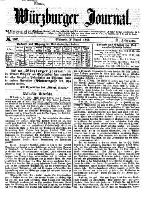Würzburger Journal Mittwoch 2. August 1865