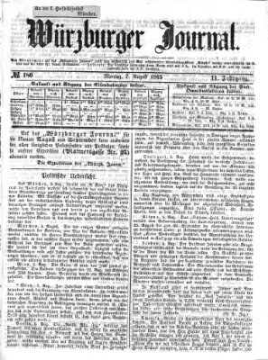 Würzburger Journal Montag 7. August 1865