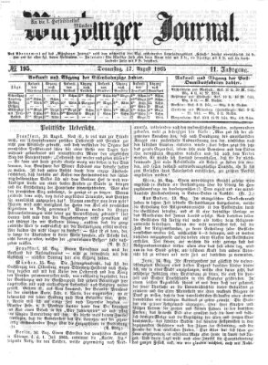 Würzburger Journal Donnerstag 17. August 1865