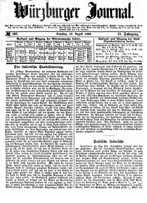 Würzburger Journal Samstag 19. August 1865