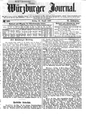 Würzburger Journal Freitag 25. August 1865