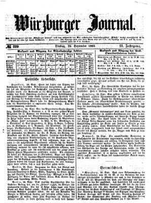 Würzburger Journal Dienstag 26. September 1865