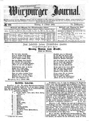 Würzburger Journal Dienstag 3. Oktober 1865