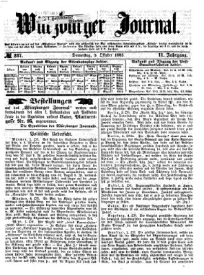 Würzburger Journal Donnerstag 5. Oktober 1865