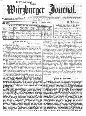 Würzburger Journal Freitag 6. Oktober 1865