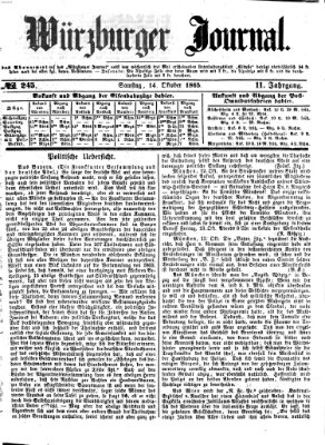 Würzburger Journal Samstag 14. Oktober 1865