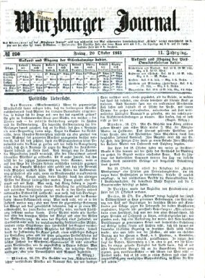 Würzburger Journal Freitag 20. Oktober 1865