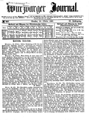 Würzburger Journal Samstag 21. Oktober 1865