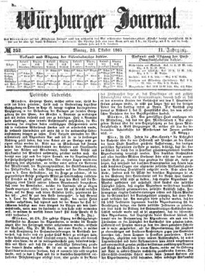 Würzburger Journal Montag 23. Oktober 1865