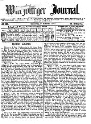 Würzburger Journal Donnerstag 9. November 1865