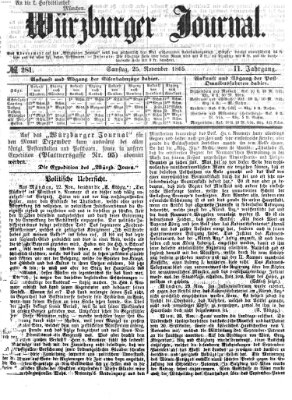 Würzburger Journal Samstag 25. November 1865