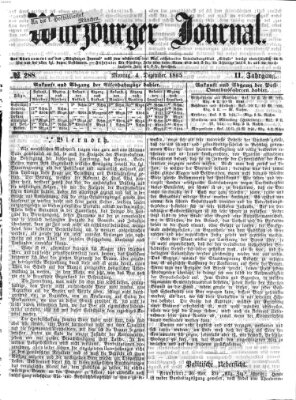 Würzburger Journal Montag 4. Dezember 1865