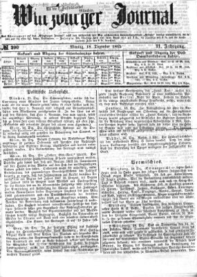 Würzburger Journal Montag 18. Dezember 1865