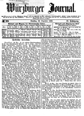 Würzburger Journal Samstag 23. Dezember 1865