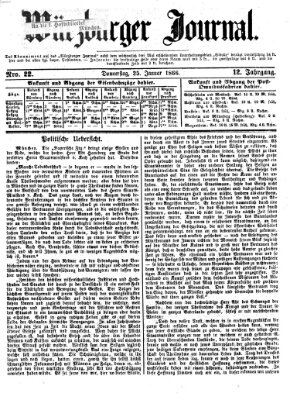Würzburger Journal Donnerstag 25. Januar 1866