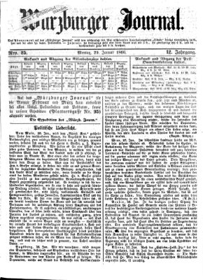 Würzburger Journal Montag 29. Januar 1866