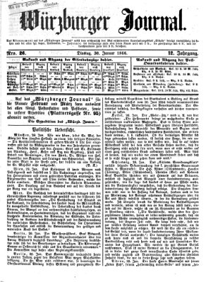 Würzburger Journal Dienstag 30. Januar 1866