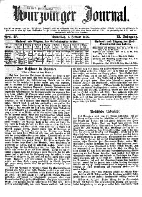 Würzburger Journal Donnerstag 1. Februar 1866