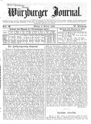 Würzburger Journal Montag 5. Februar 1866