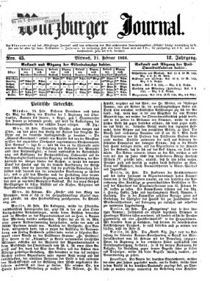 Würzburger Journal Mittwoch 21. Februar 1866